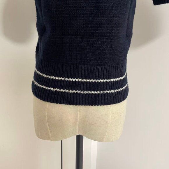 Navy Blue Cashmere and Wool Knit - Picture 10 of 12